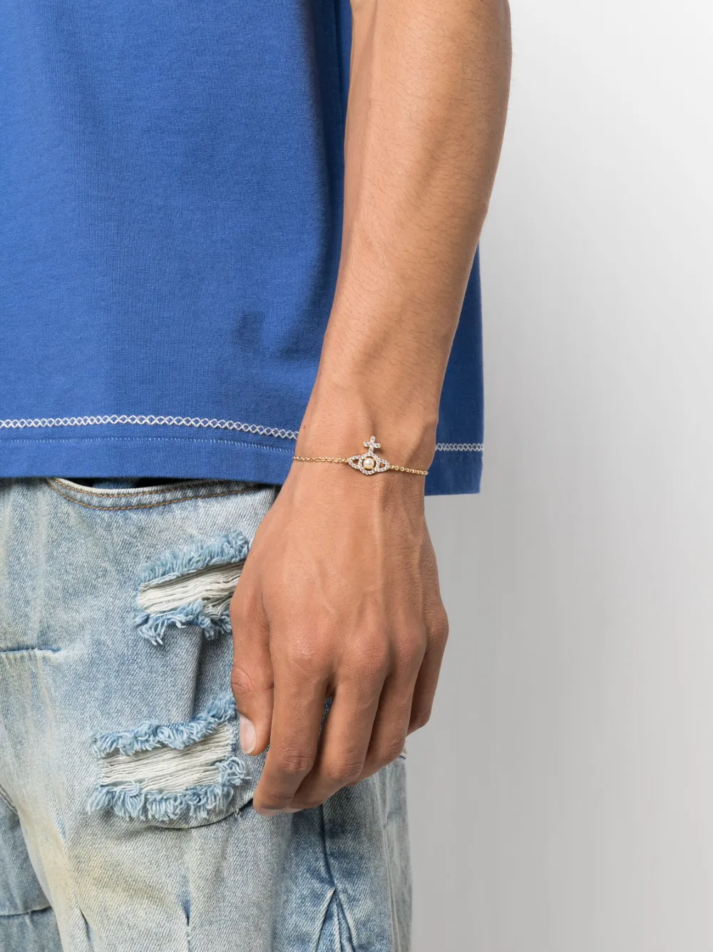 Vivienne Westwood Orb crystal embellished Bracelet Farfetch