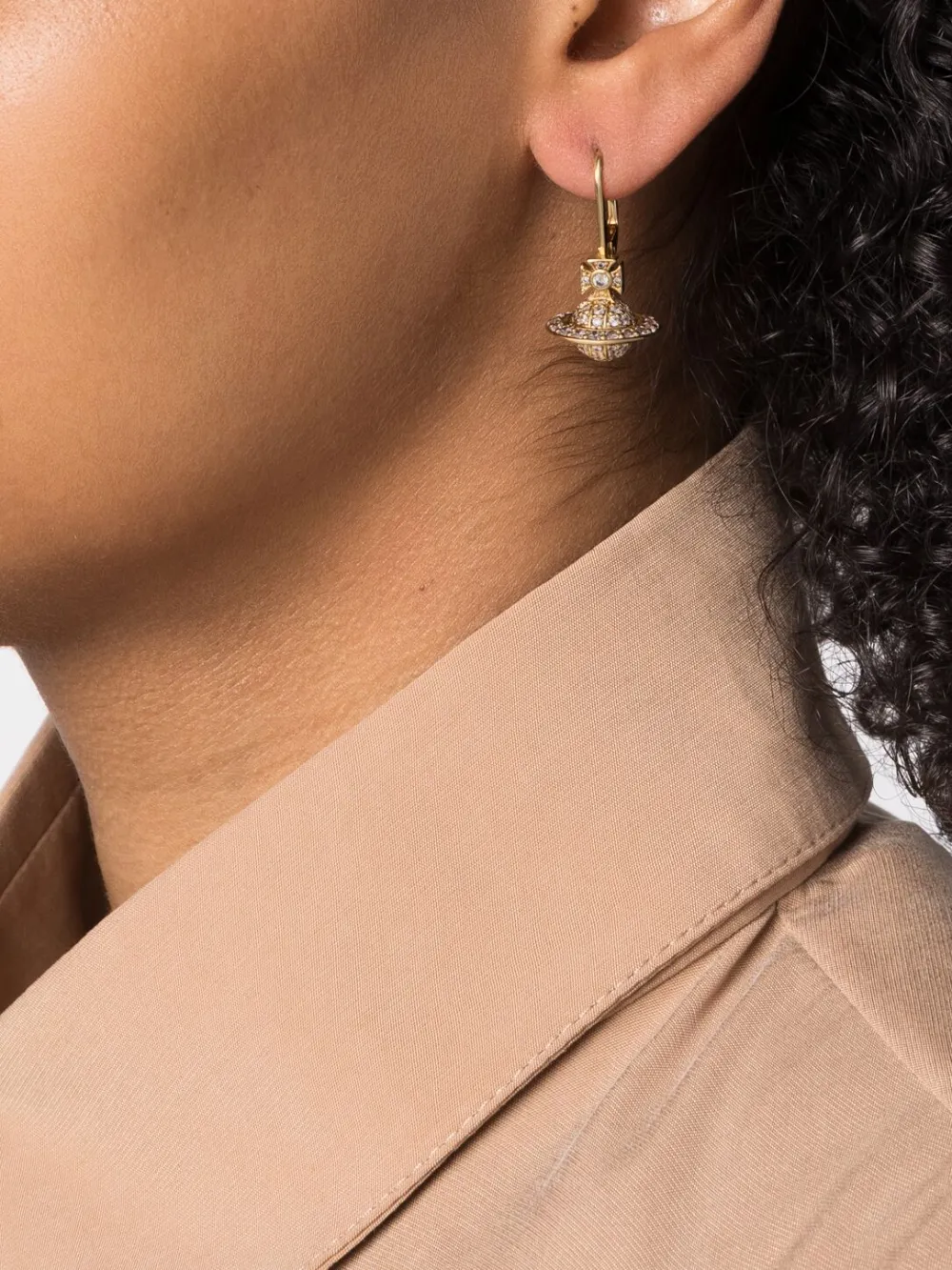 Vivienne Westwood Grace crystal-embellished drop earrings - Goud