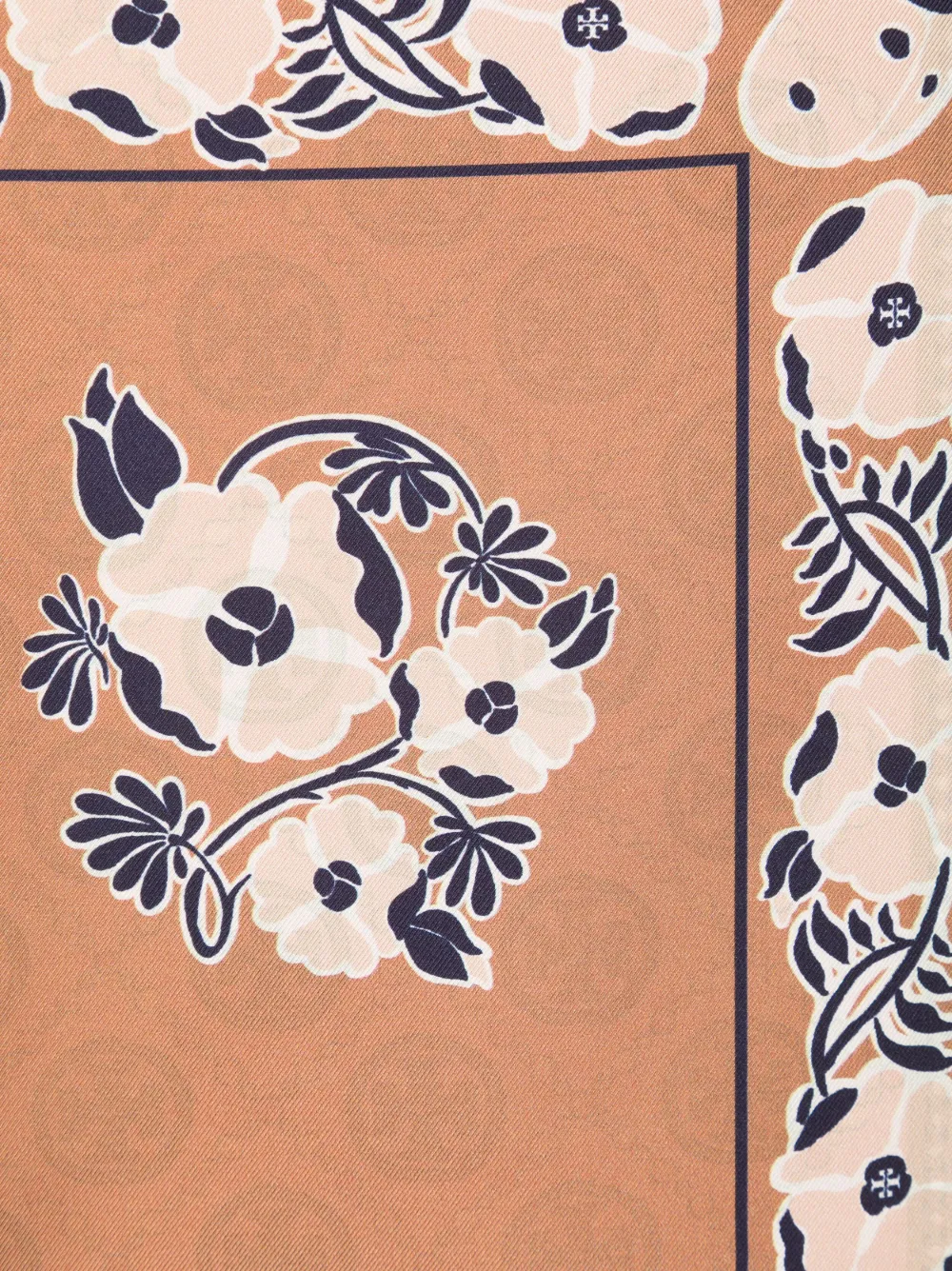 Tory Burch floral-print silk scarf - Bruin