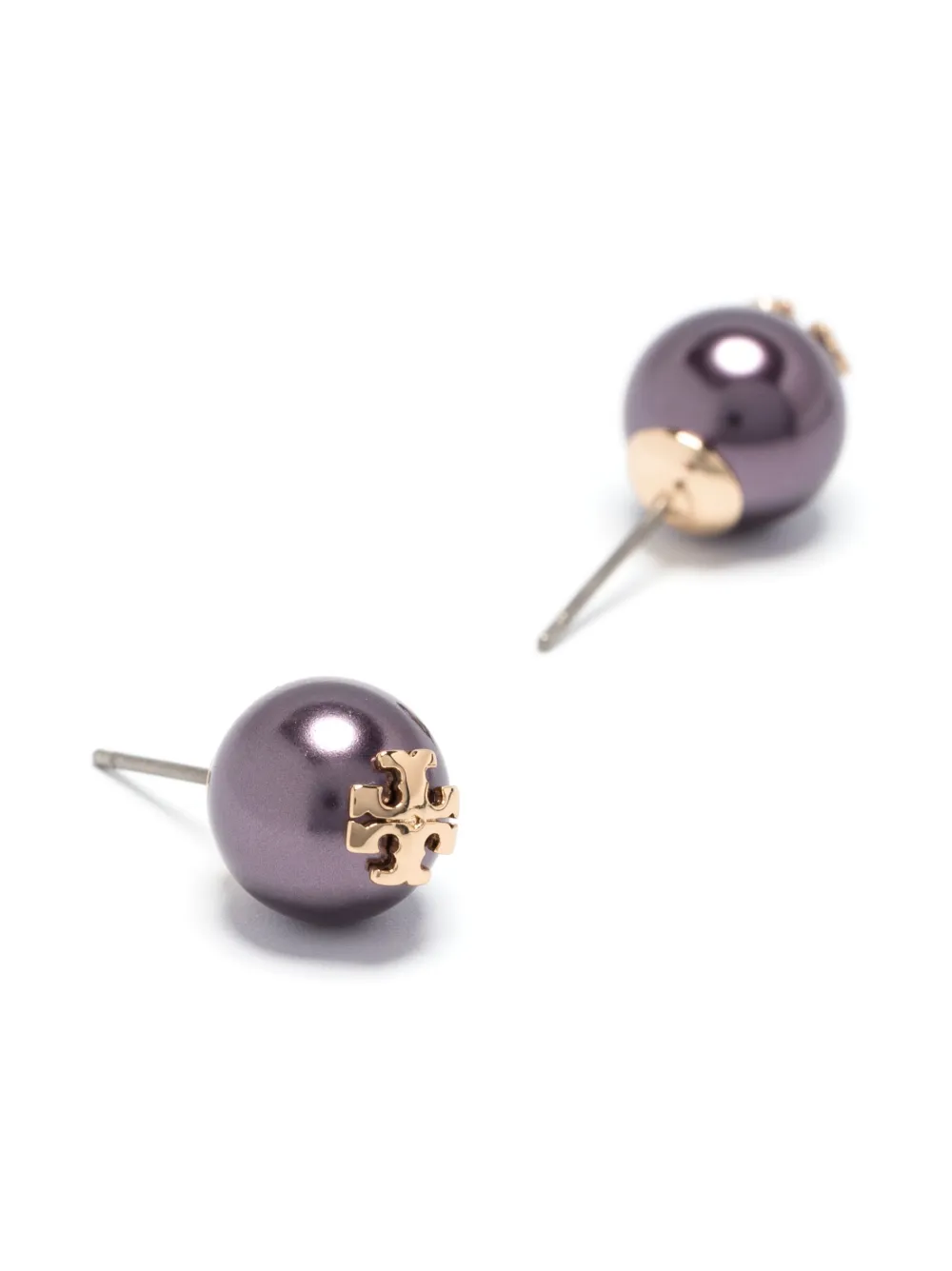 Tory Burch Kira pearl-detail earrings - Paars