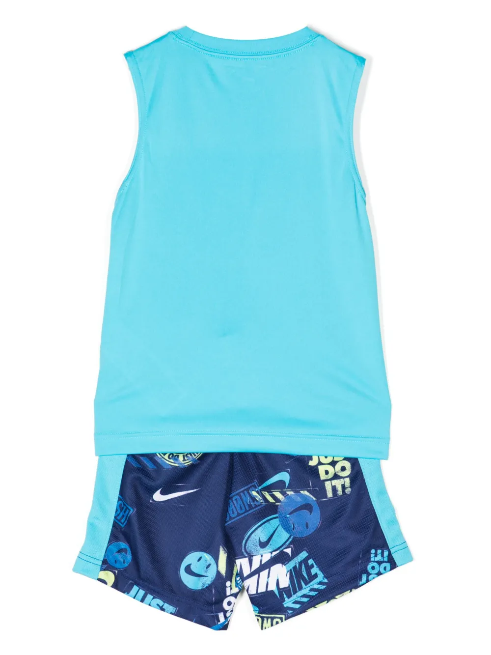 Nike Kids logo-print elastic-waist shorts - Blauw