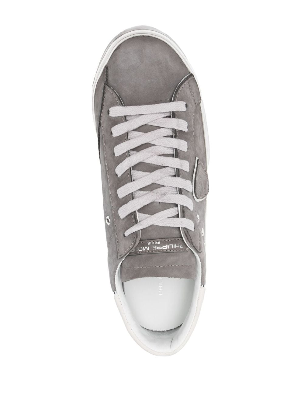 Shop Philippe Model Paris Prsx Suede Low-top Sneakers In Grey