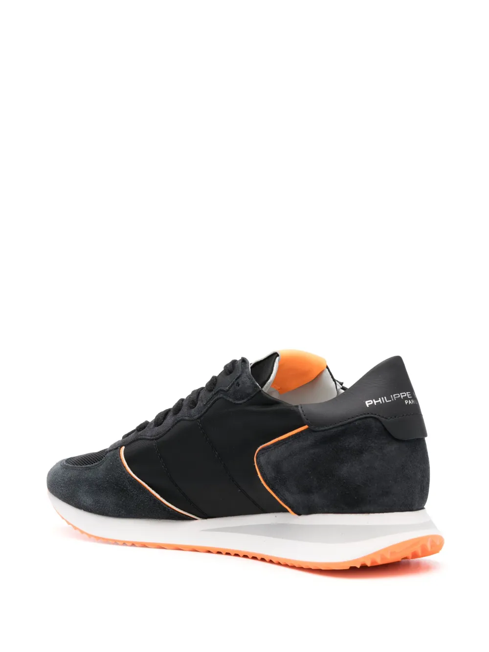 Shop Philippe Model Paris Trpx Running Leather Sneakers In Black