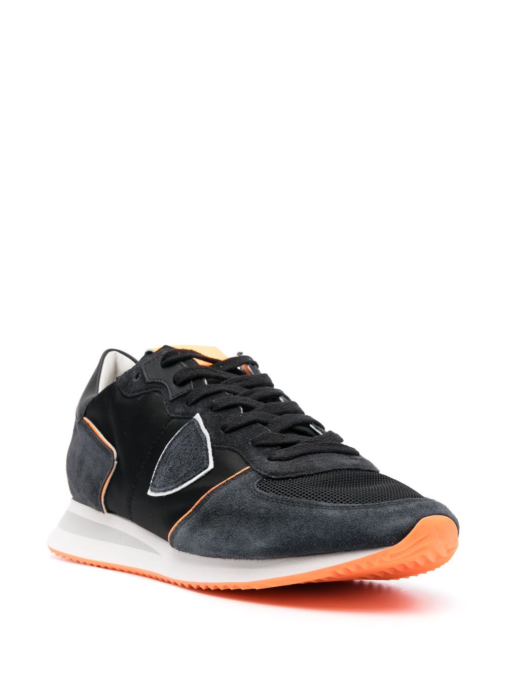 Shop Philippe Model Paris Trpx Running Leather Sneakers In Black
