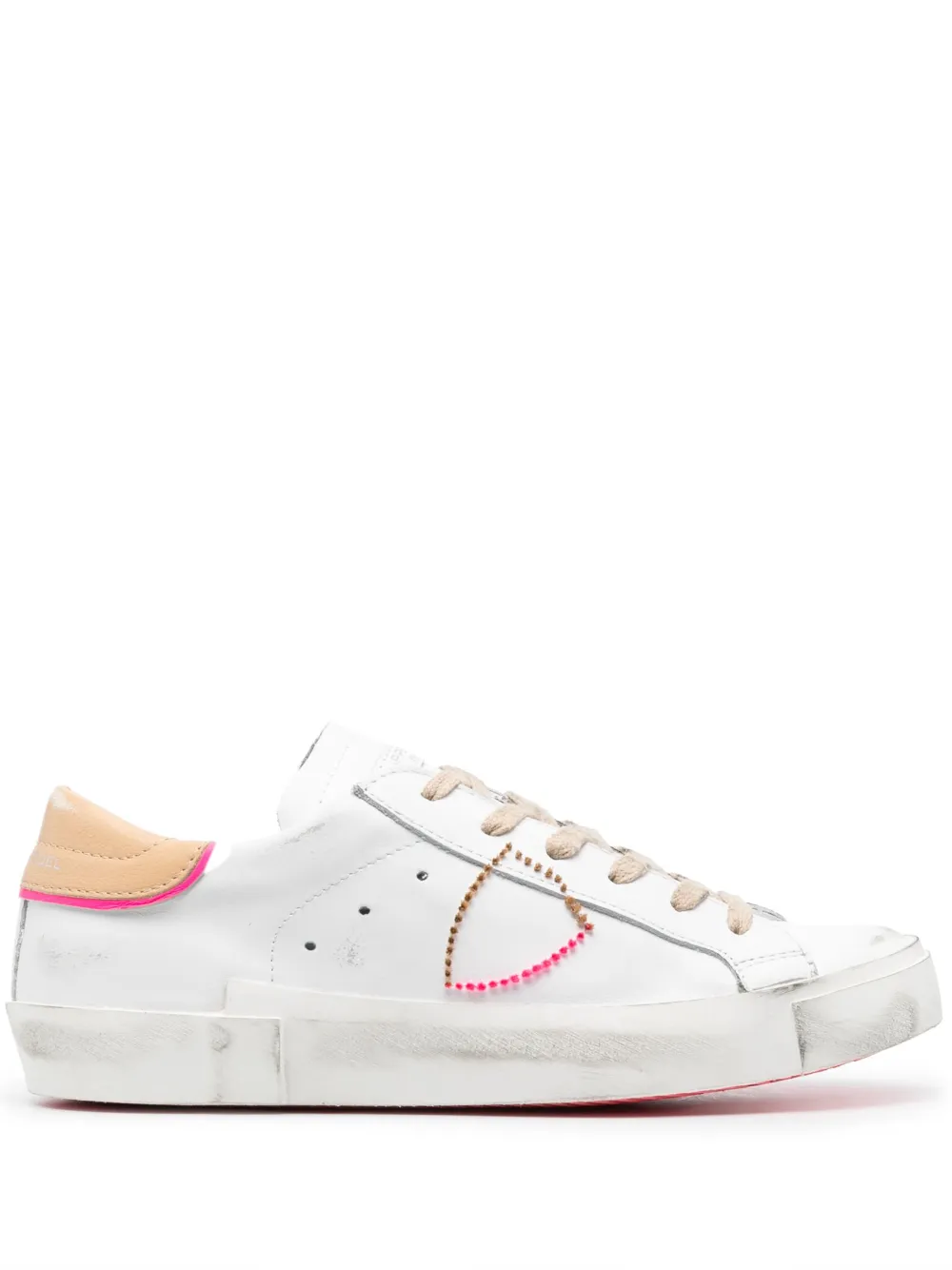 Philippe Model Paris Prsx Leather Low-top Sneakers In White