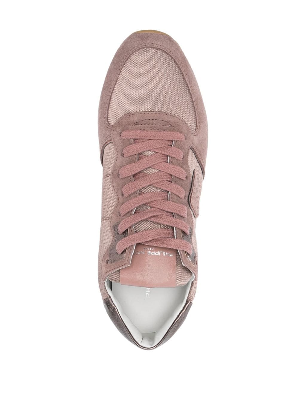 Shop Philippe Model Paris Trpx Suede Low-top Sneakers In Pink