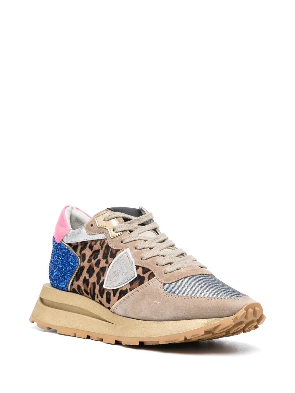 Shop Philippe Model Paris Tropez Leather Low-top Sneakers In Neutrals