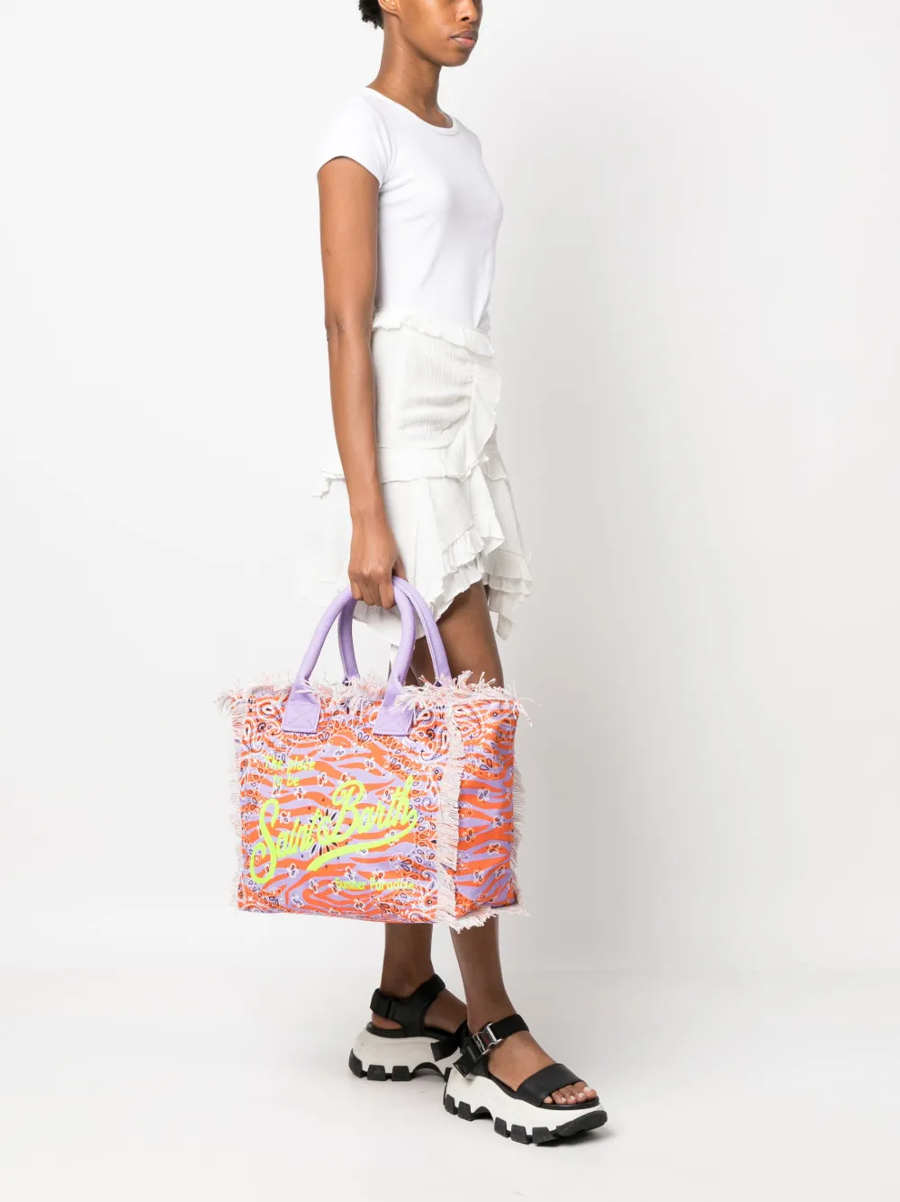 MC2 Saint Barth Vanity bandana-print beach bag - Paars