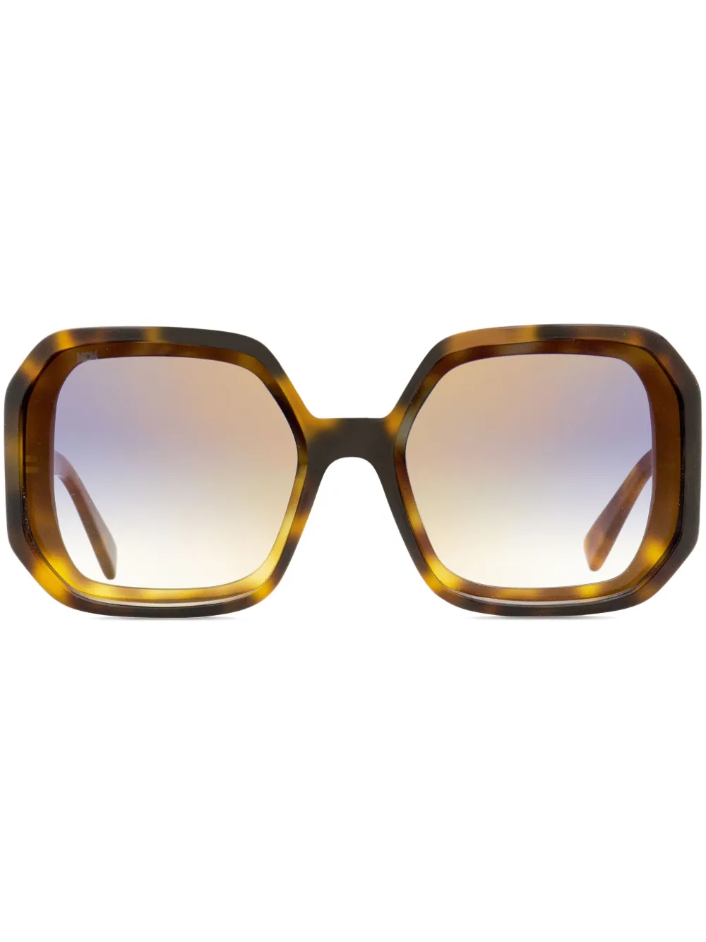 Mcm Square-frame Visetos-print Sunglasses In Brown