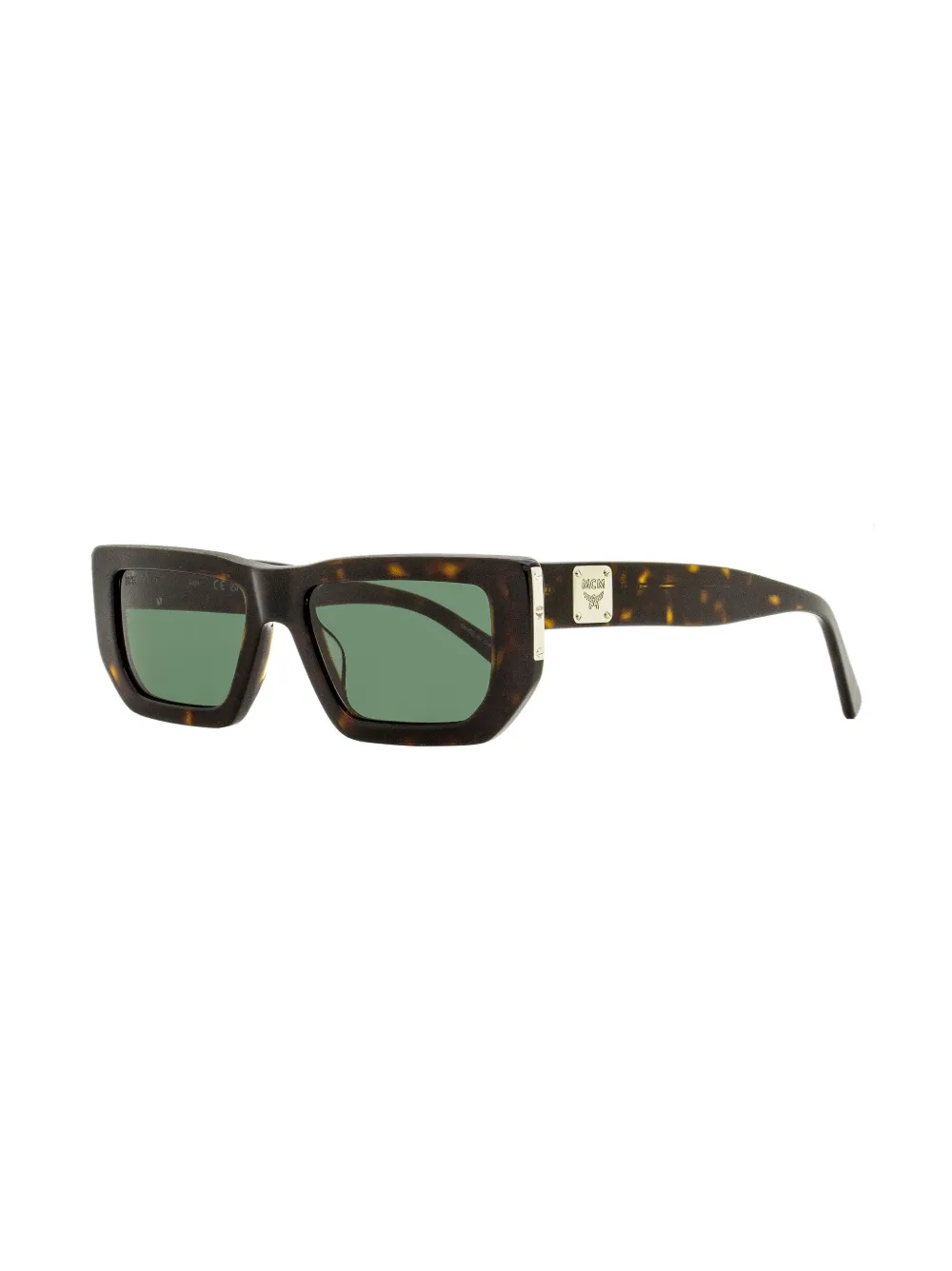 MCM 726S rectangle-frame logo-engraved sunglasses - Bruin