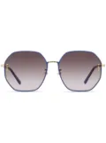 MCM 165SLB Visetos-print geometric-frame sunglasses - Blue