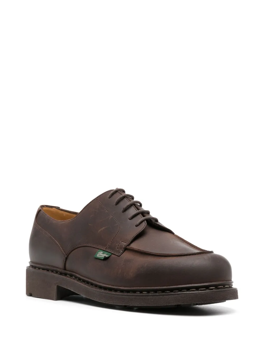 Shop Paraboot Chambord Leather Derby Shoes In Brown