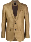 Zegna single-breasted linen blazer - Green