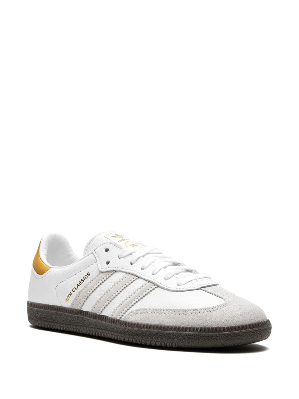 Image 2 of adidas x Kith Samba “White/Grey/Gold” sneakers