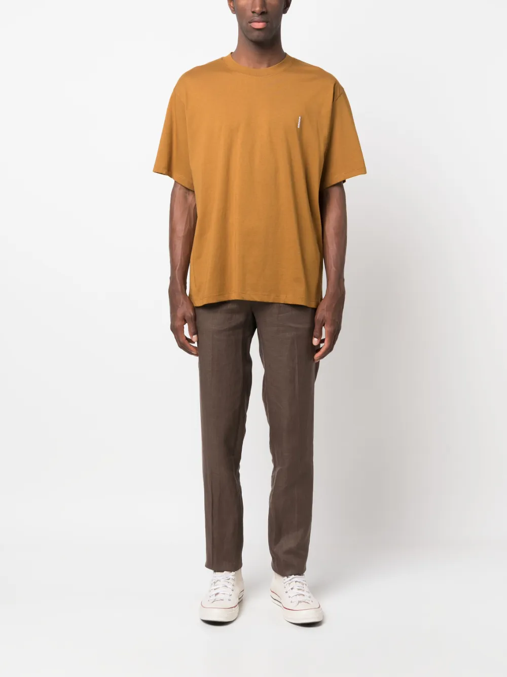 SANDRO T-shirt met logoprint - Bruin