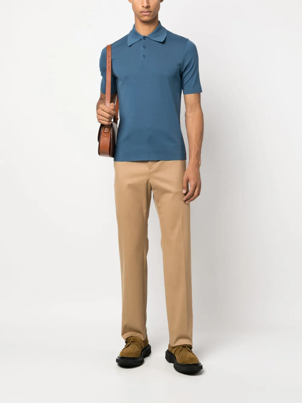 SANDRO Katoenen poloshirt - Blauw