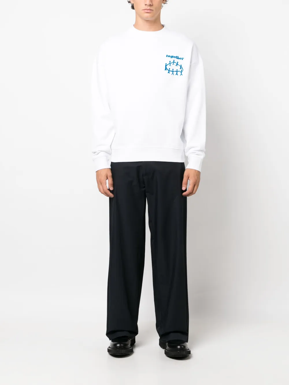 SANDRO Sweater met tekst - Wit