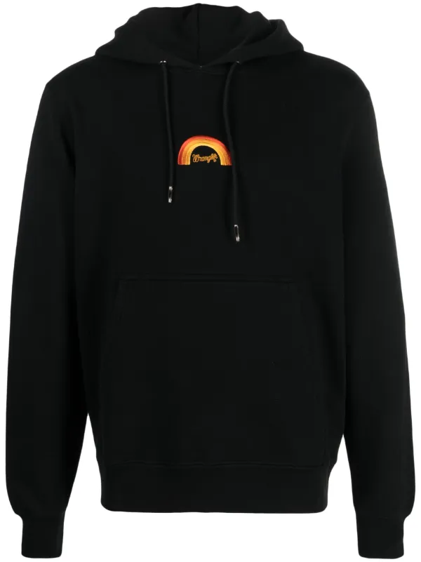 SANDRO x Wrangler logo embroidered Hoodie Farfetch
