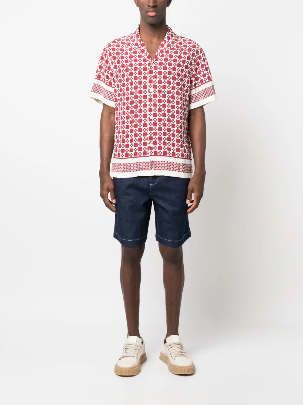 SANDRO Overhemd met logoprint - Rood