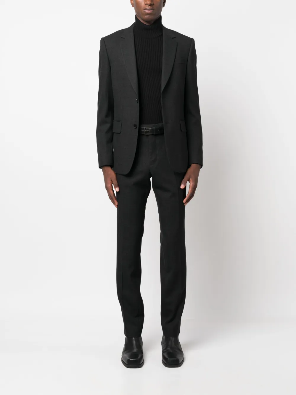 SANDRO Blazer met enkele rij knopen - Grijs