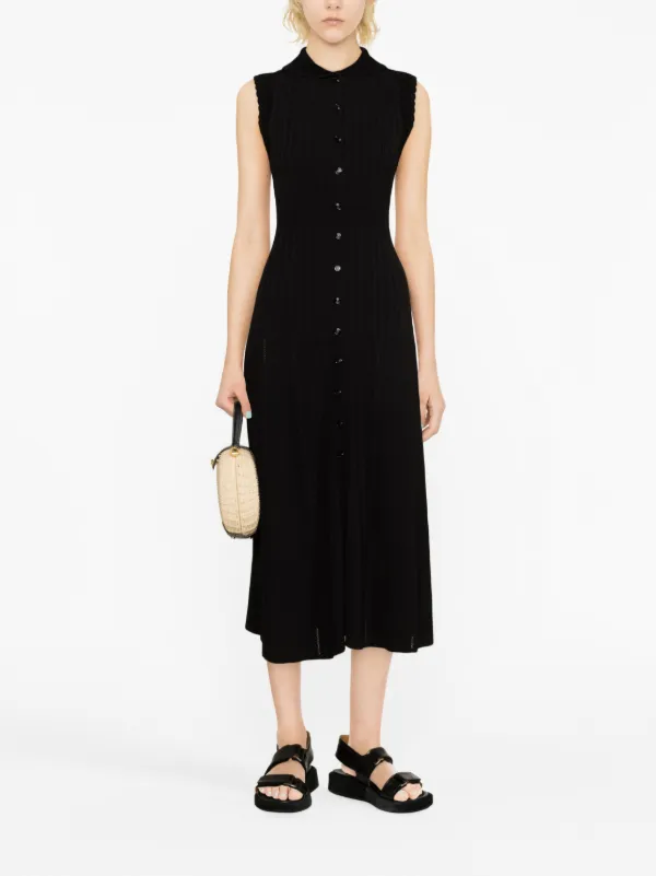 Sandro black online knit dress