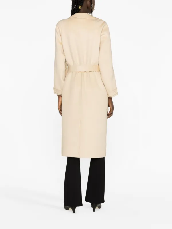 SANDRO Sandy Belted Wool Coat Farfetch