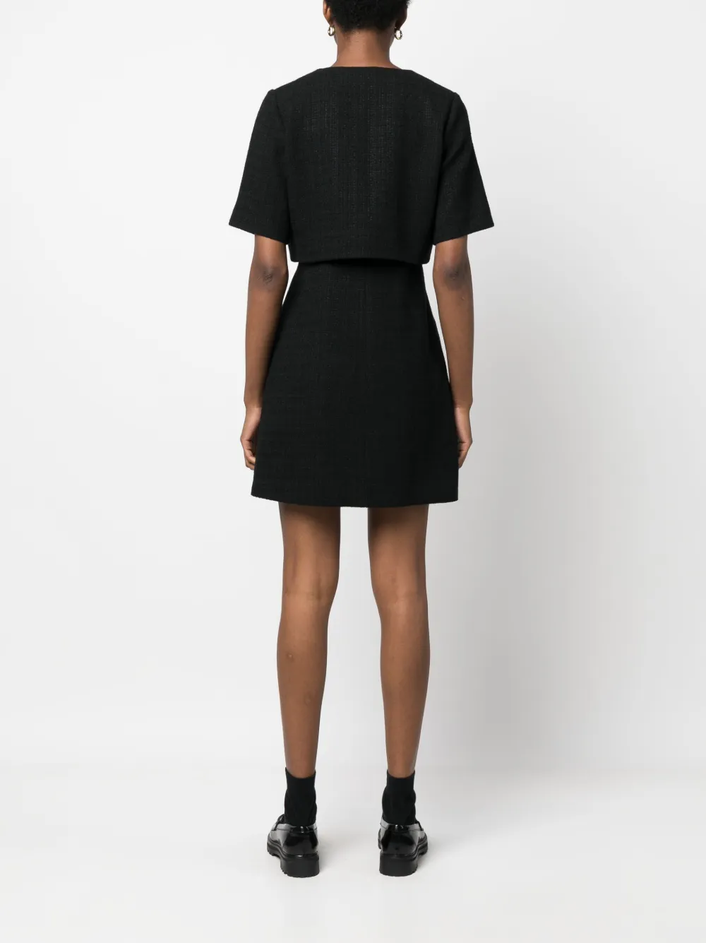 SANDRO layered tweed minidress | Smart Closet SANDRO layered tweed minidress | Smart Closet