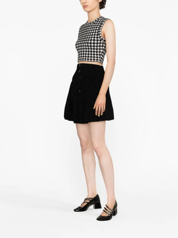 SANDRO Jupe En Jean Taille Haute Boutonn e Farfetch