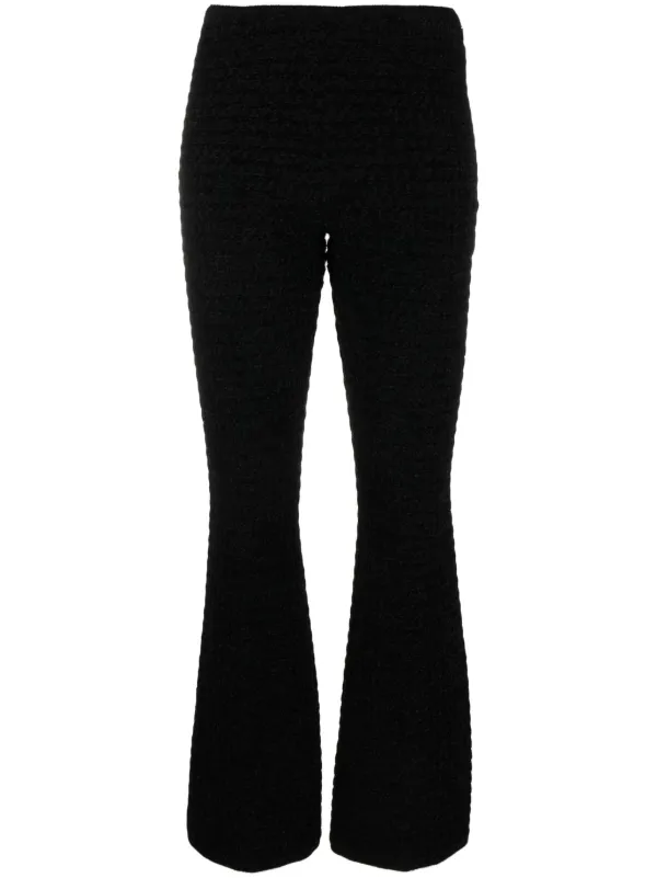 Flared pants zwart rib 2025