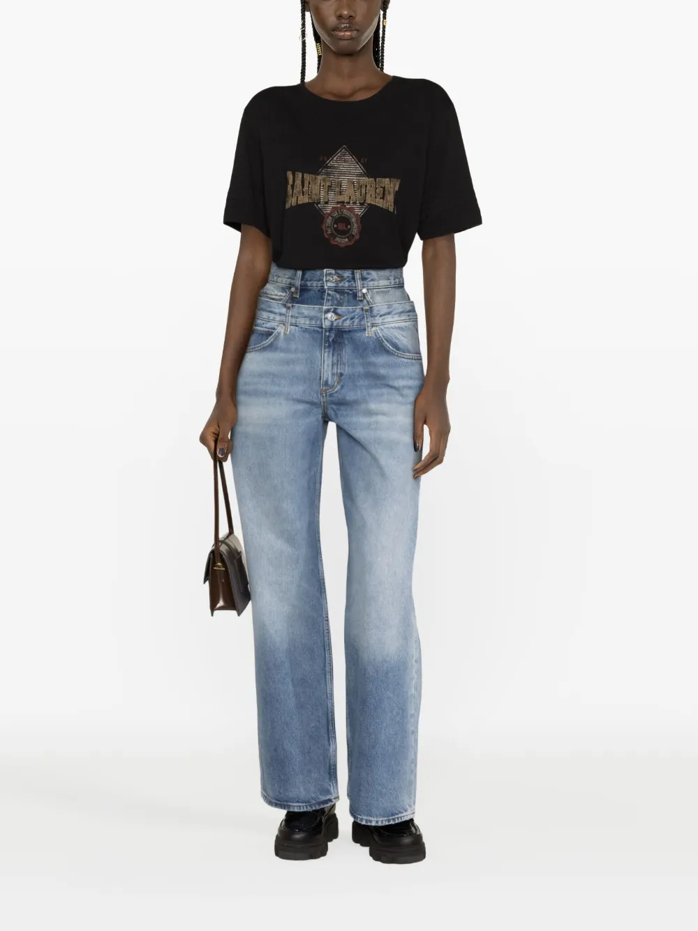 SANDRO Jeans met dubbele tailleband - Blauw