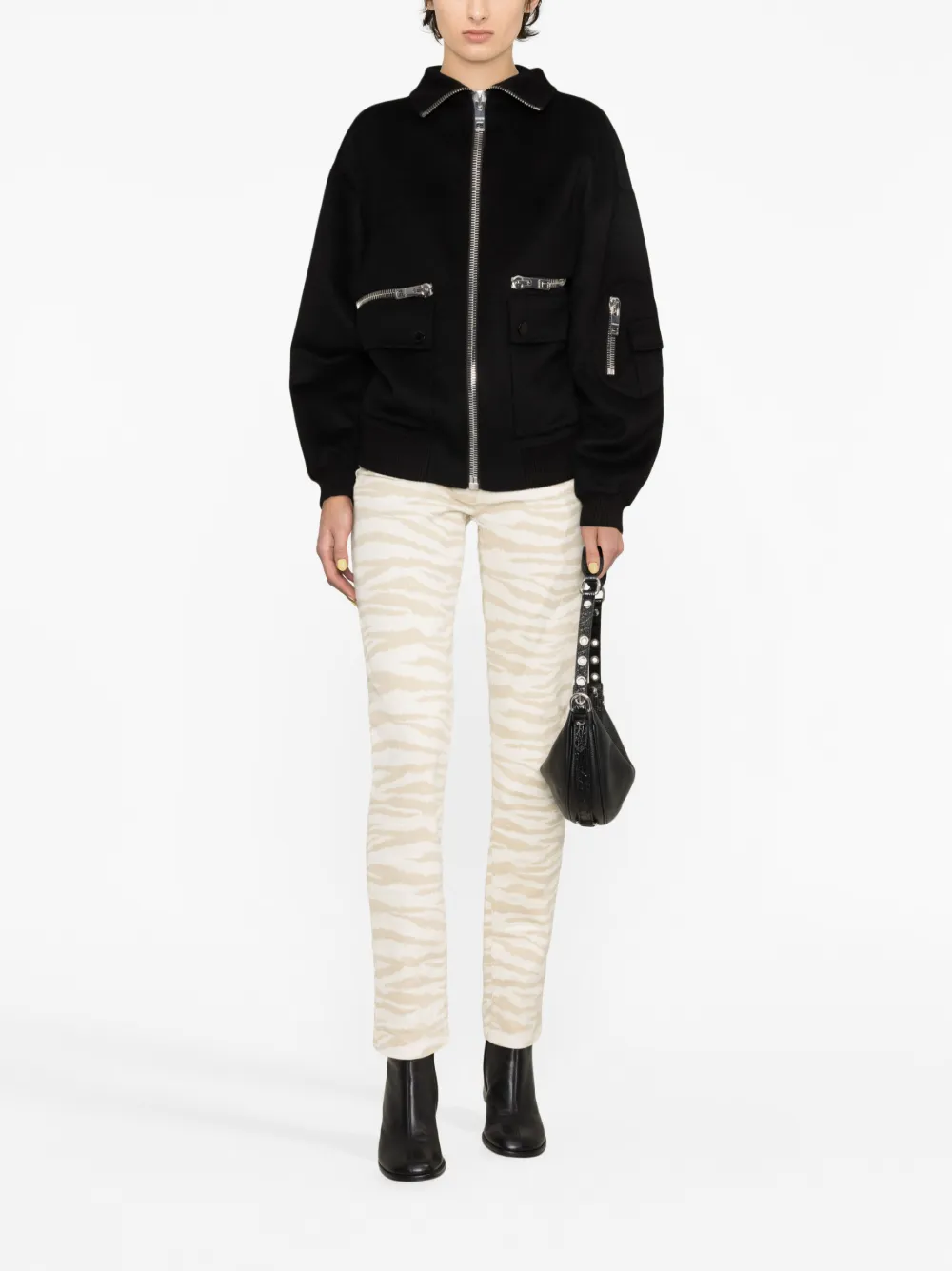 SANDRO Jack met rits - Zwart