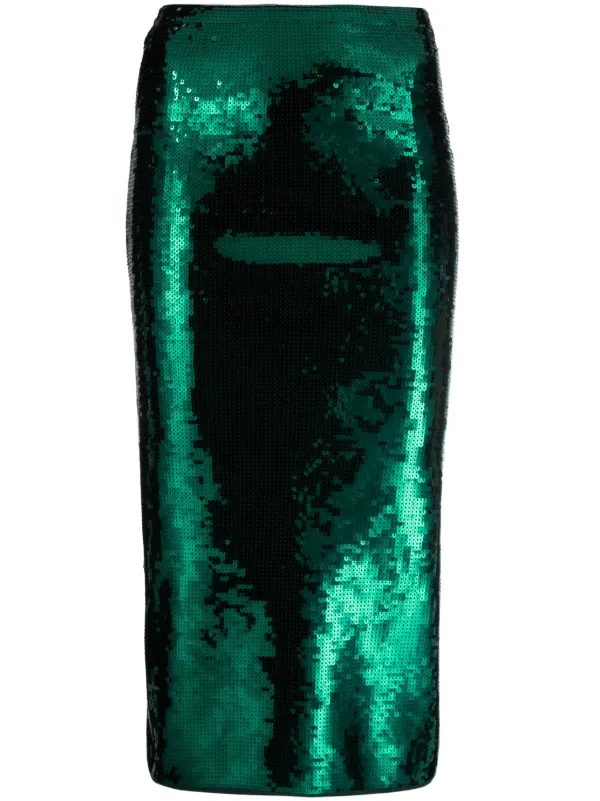 SANDRO Sequinned Midi Skirt Farfetch
