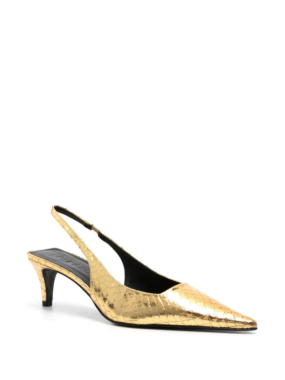 SANDRO Leren slingback pumps - Goud