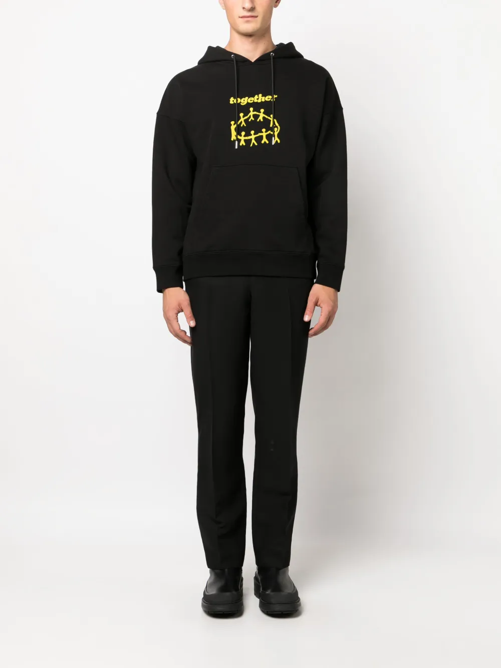 SANDRO Hoodie met print - Zwart