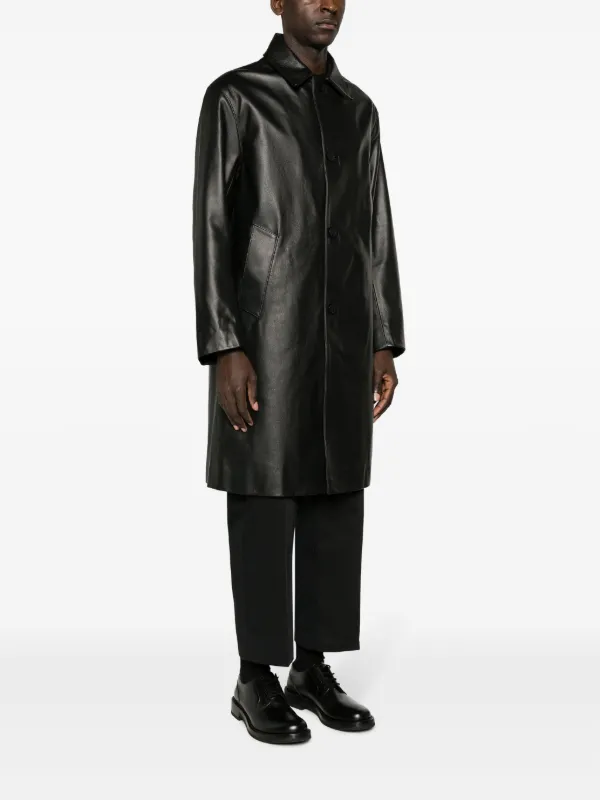 Sandro discount leather coat