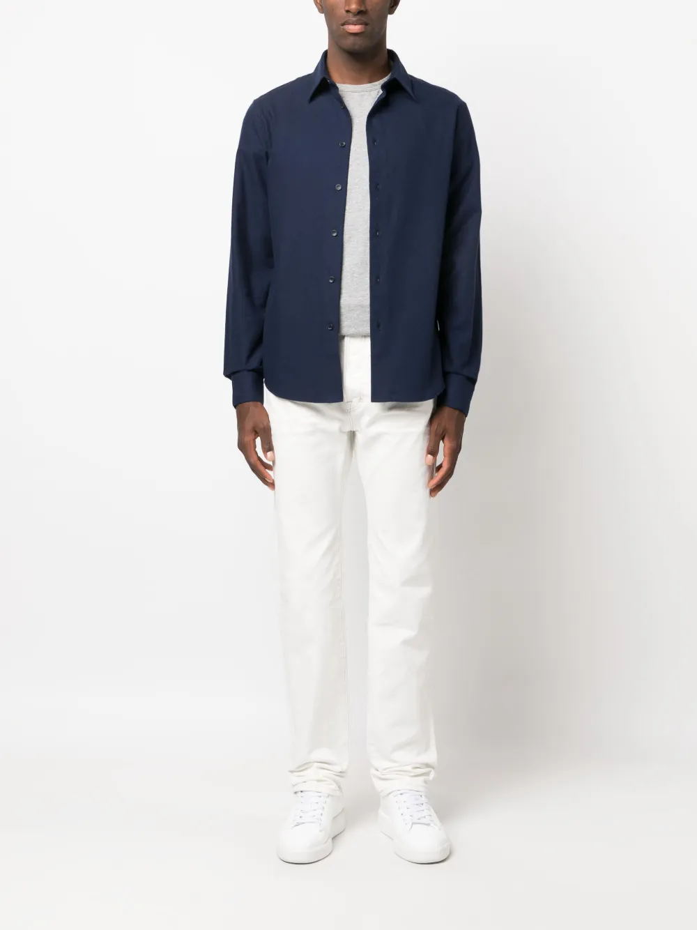 SANDRO Overhemd met puntige kraag - Blauw