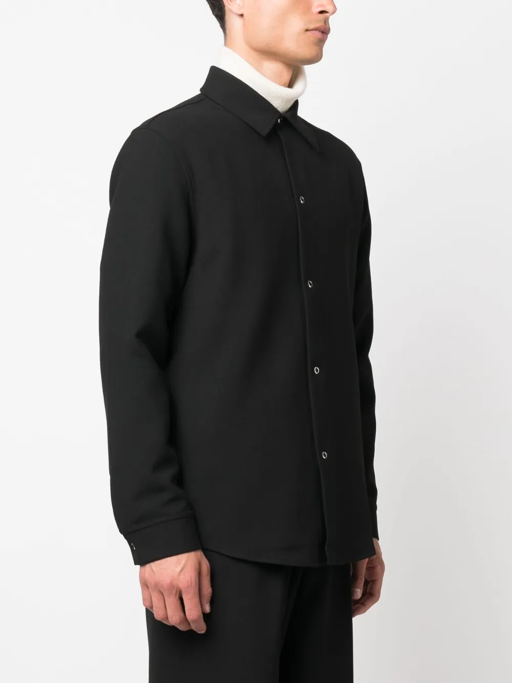  Sandro Classic-collar Button-up Shirt - Black 
