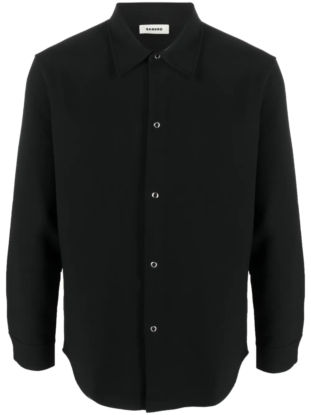 SANDRO classic-collar button-up shirt | Black | Image 1