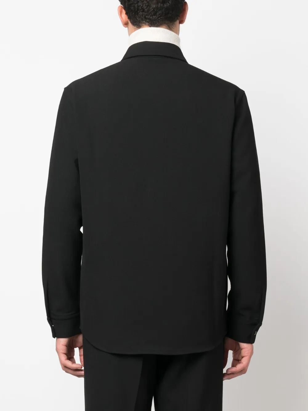 Classic-Collar Button-Up Shirt