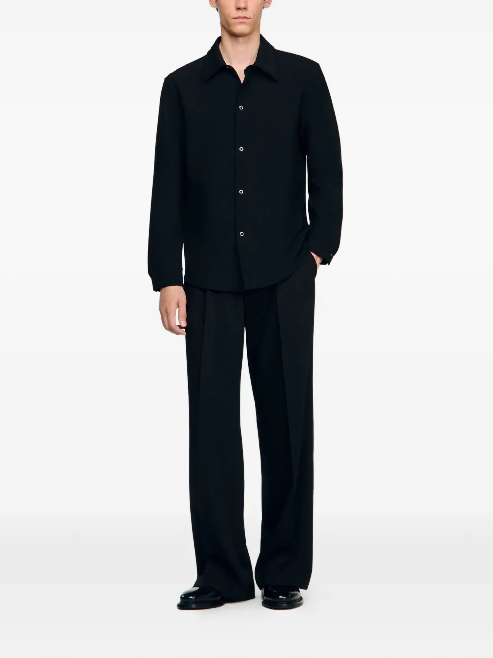  Sandro Camisa Con Botones - Negro 