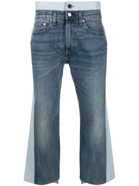 Junya Watanabe MAN two-tone cropped jeans