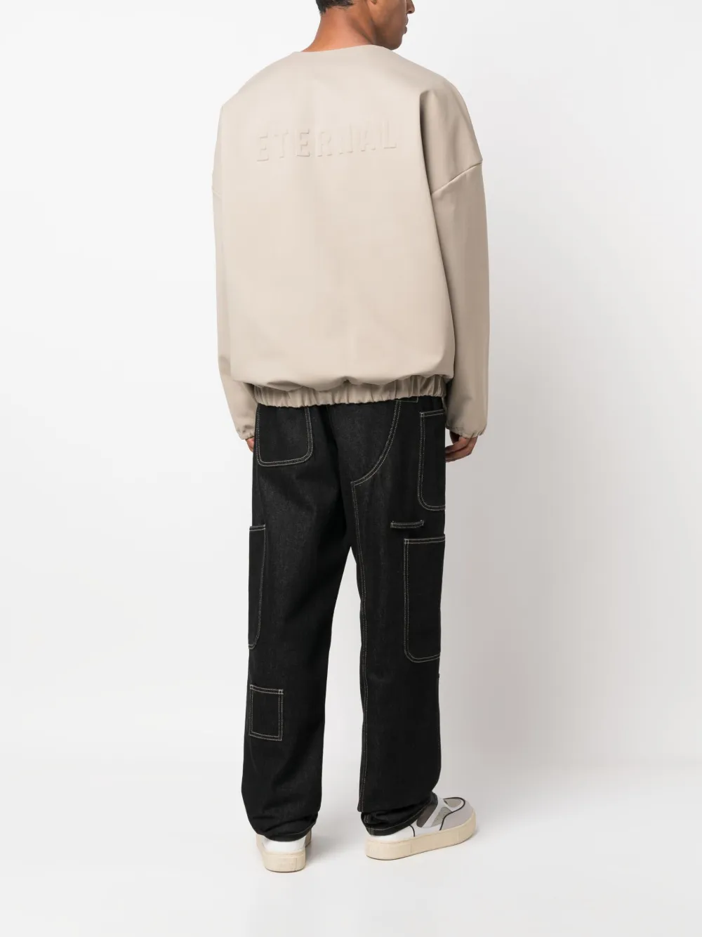 Fear Of God elasticated-hem round-neck sweatshirt - Beige
