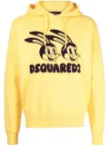 DSQUARED2 logo-print cotton hoodie - Yellow