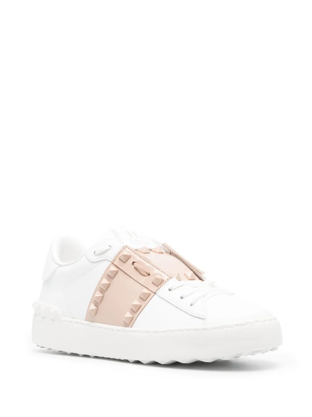 Valentino Garavani Open Rockstud-embellished sneakers - Wit