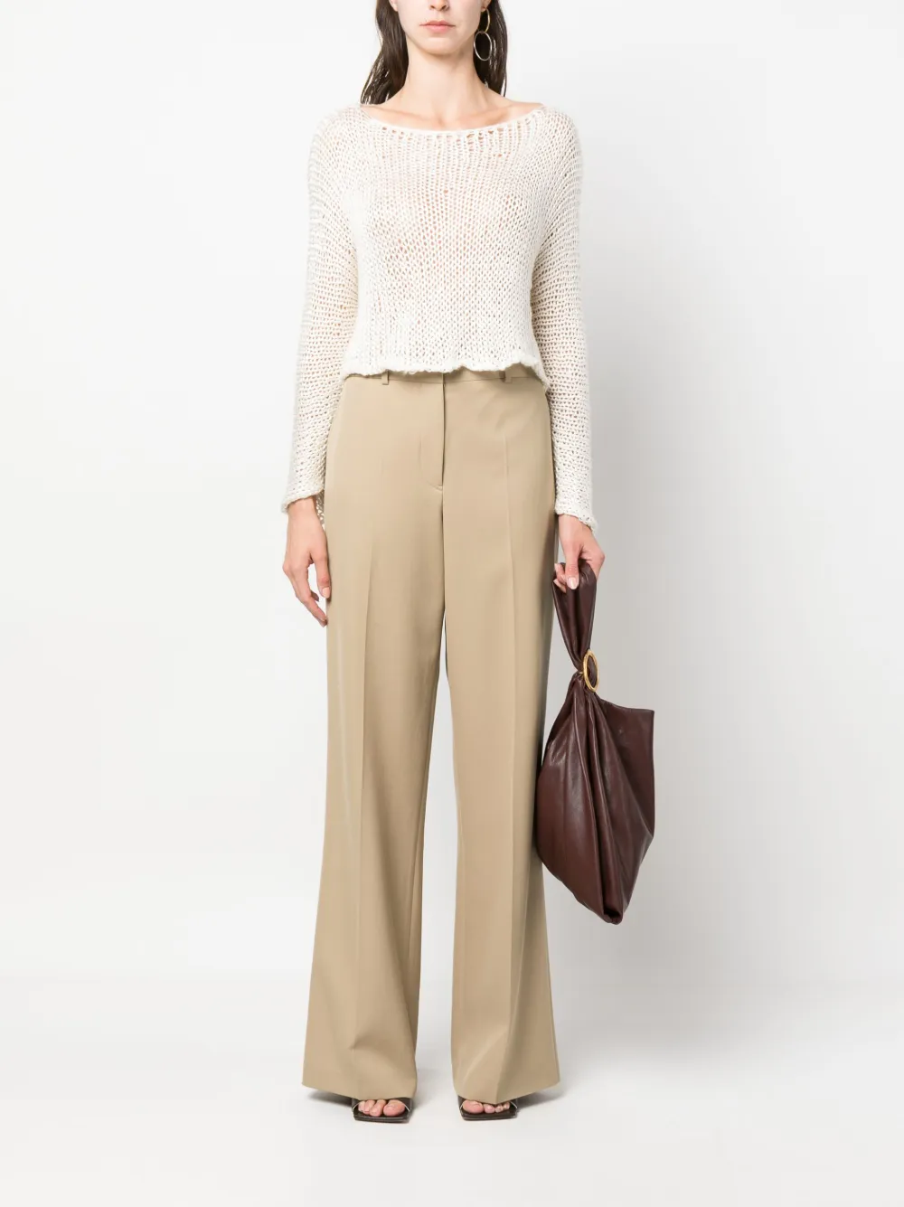 The Row Opengebreide trui - Beige