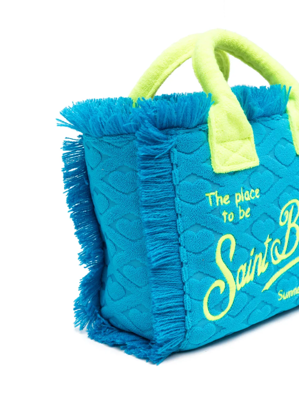 MC2 Saint Barth Kids terry-cloth two-tone shoulder bag - Blauw