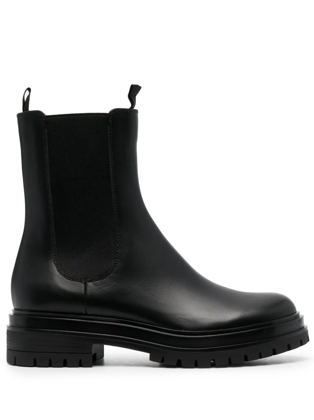 Gianvito Rossi Chester Leather Chelsea Boots In Black