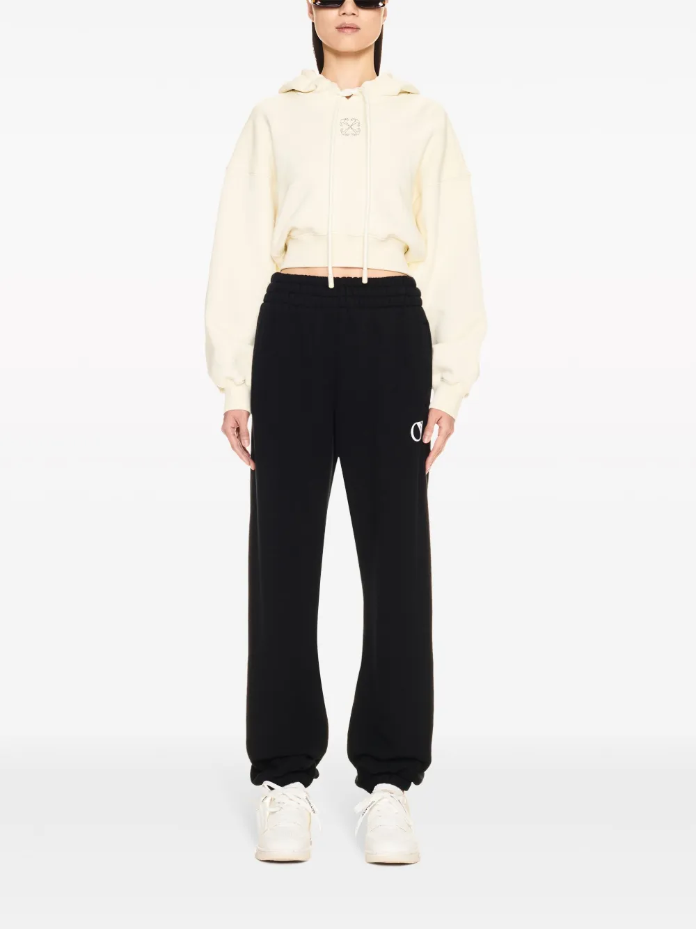Off-White Katoenen trainingsbroek met logo Wit