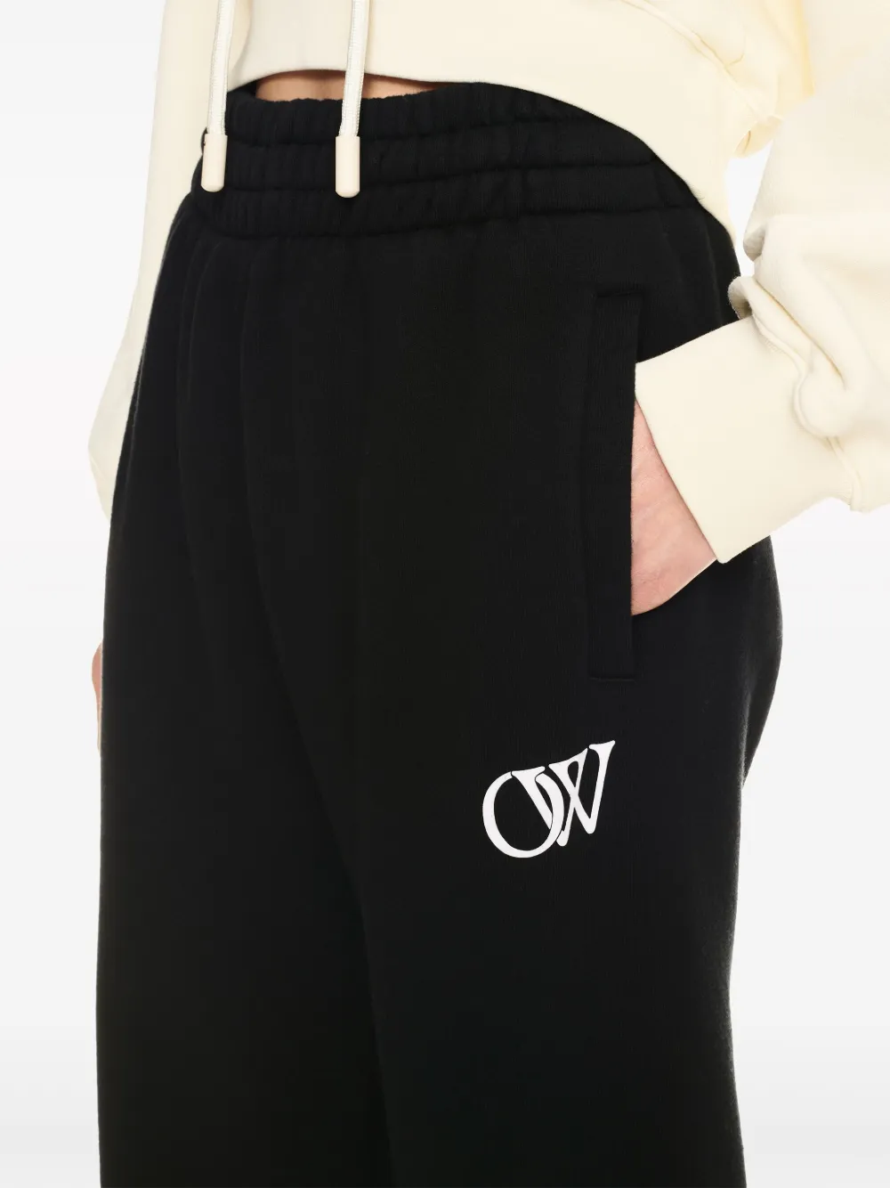 Off-White Katoenen trainingsbroek met logo Wit