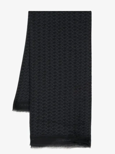 Off-White mascada con logo estampado